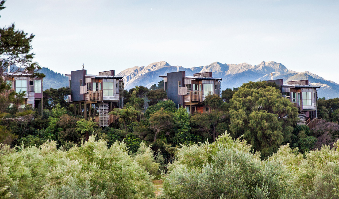 Treehouses with Mountai
