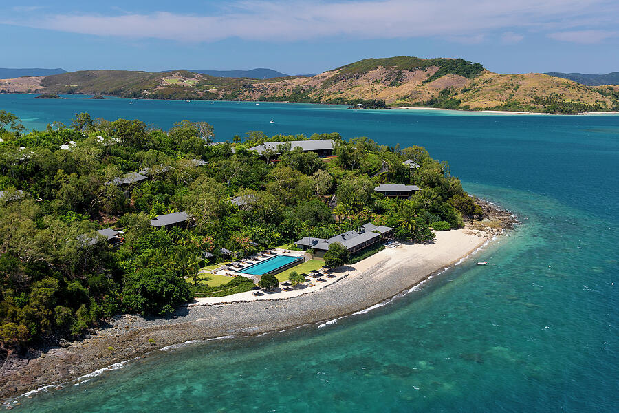 Aerial view of qualia luxury resort on hamilton island onne van der wal natureplcom